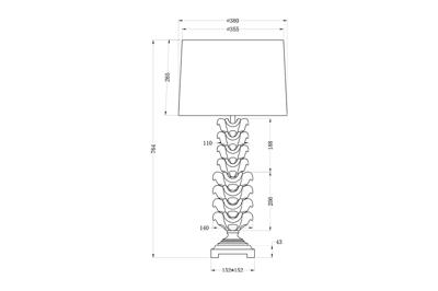 Лампа Garda Decor 22-87508 Лампа настольная плафон св-коричневый d38*78 (2) арт. 22-87508