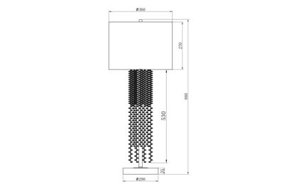 Лампа Garda Decor K2KR0700T-1 Лампа настольная Медуза (Medusa) d43*88см плафон белый арт. K2KR0700T-1