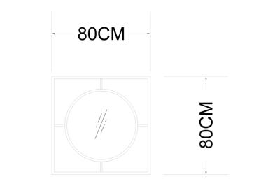Зеркало Garda Decor 19-OA-5892 Зеркало золотое 80х80 см арт. 19-OA-5892