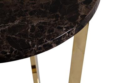 Стол журнальный Garda Decor 33FS-ET20C05-PG Стол журнальный Темный Император (Dark Emperador)  d55х57,2 см арт. 33FS-ET20C05-PG