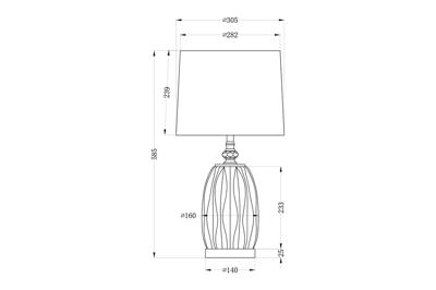 Лампа Garda Decor 22-87755 Лампа настольная плафон светло-серый d30*62см (2) арт. 22-87755