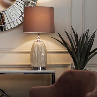 Лампа Garda Decor 22-87755 Лампа настольная плафон светло-серый d30*62см (2) арт. 22-87755