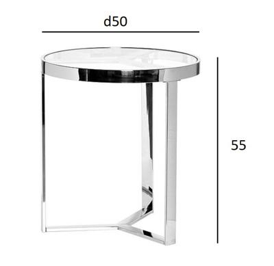 Стол журнальный Garda Decor 47ED-ET031GOLD	Стол журнальный прозр.стекло/золото d.50*55см арт. 47ED-ET031GOLD