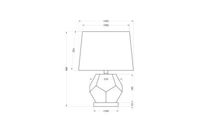 Лампа Garda Decor 22-88259 Лампа настольная  плафон белый  d30*49см арт. 22-88259