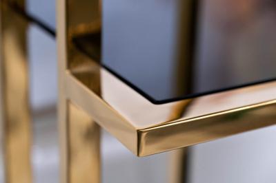 Стеллаж Garda Decor 46AS-SH1537-GOLD Стеллаж золотистый/темн.ст. 100*40*180см арт. 46AS-SH1537-GOLD