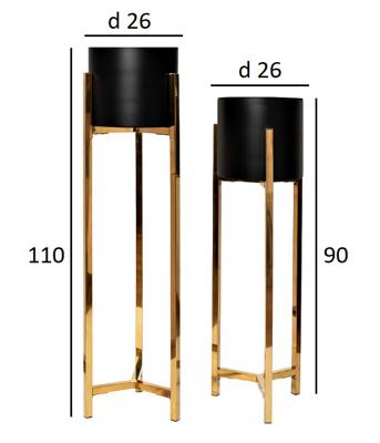 Кашпо Garda Decor 57EL-FP02 Подставка под цветы (набор из 2 шт) d26*90/d26*110см арт. 57EL-FP02