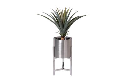 Кашпо Garda Decor 13RXFP3105M-SILVER Подставка под цветы серебро d25*50cм арт. 13RXFP3105M-SILVER