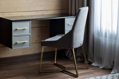 Мебель Garda Decor 30C-1185 GRE Стул велюр серый на метал.основании 55*62*94см арт. 30C-1185 GRE