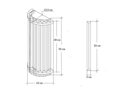 Бра Garda Decor 62GDW-D007K5B/550 Бра Ллойд (Lloyd) M 15*11*55 см арт. 62GDW-D007K5B/550