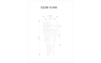 Бра Garda Decor 62GDM-81008 Бра Виктория (Vittoria) M золото 27*17*54см арт. 62GDM-81008