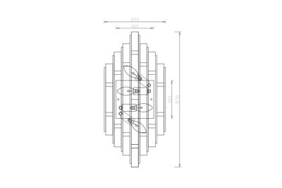 Бра Garda Decor 62GDM-925 Бра Бове (Bove) 24,5*55см арт. 62GDM-925