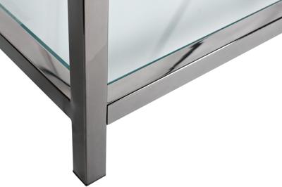Мебель Garda Decor GY-SH8711BL Стеллаж стекло прозр/темн.хром 80*35*180см арт. GY-SH8711BL