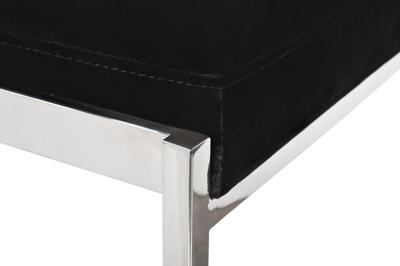 Стул барный Garda Decor GY-B8216-BL Стул барный, велюр черный/хром  49*55*85см арт. GY-B8216-BL