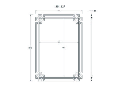 Зеркало Garda Decor KFE1270 Зеркало в металлич.раме цвет золото 71*102см арт. KFE1270