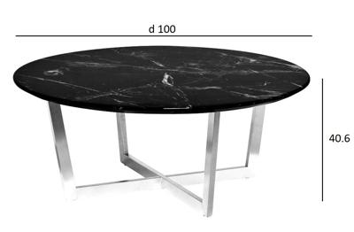 Стол журнальный Garda Decor 33FS-CT2029-BBS Стол журнальный Жемчужно-Белый (Pearl White) d100*40,6см арт. 33FS-CT2029-BBS