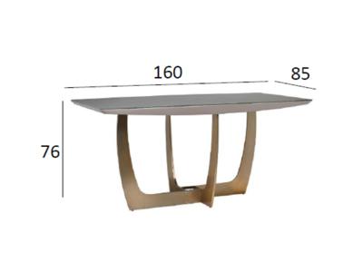 Мебель Garda Decor 58DB-DT14803S Стол обеденный Космос (Space) S 160*85*76см арт. 58DB-DT14803S