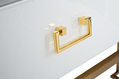 Мебель Garda Decor KFG070 Консоль 2 ящика белая/золото 120*42*77см арт. KFG070