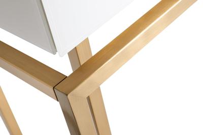 Мебель Garda Decor KFG070 Консоль 2 ящика белая/золото 120*42*77см арт. KFG070