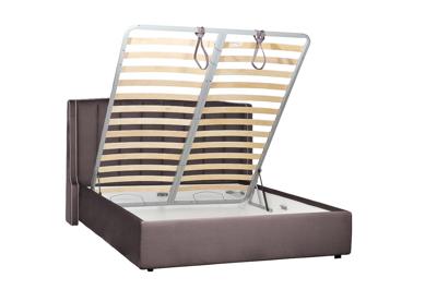 Кровать Garda Decor Кровать Одри(Odry) c подъем.мех. велюр лилово-серый Vel19 186*220*120 арт. ODRY1К-160M-Vel19+Vel09