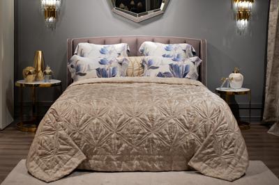 Кровать Garda Decor Кровать Одри(Odry) c подъем.мех. велюр лилово-серый Vel19 186*220*120 арт. ODRY1К-160M-Vel19+Vel09