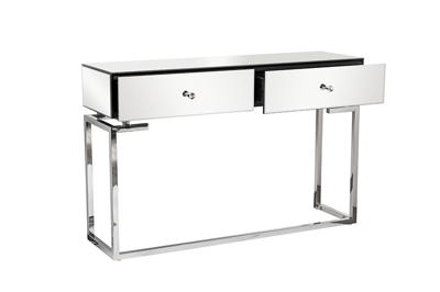 Мебель Garda Decor KFG075 Консоль зеркальная с двумя ящиками 120*35*77см арт. KFG075
