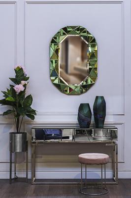 Мебель Garda Decor KFG075 Консоль зеркальная с двумя ящиками 120*35*77см арт. KFG075