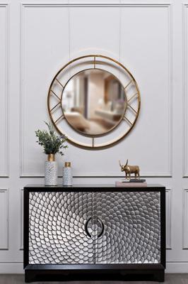 Зеркало Garda Decor KFG082 Зеркало круглое в металл. раме цвет золото d91,5см арт. KFG082