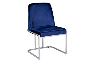 Мебель Garda Decor GY-DC8365-B Стул велюр синий/хром 54*56*89см арт. GY-DC8365-B