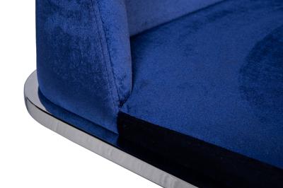 Мебель Garda Decor GY-DC8365-B Стул велюр синий/хром 54*56*89см арт. GY-DC8365-B