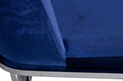 Мебель Garda Decor GY-DC8365-B Стул велюр синий/хром 54*56*89см арт. GY-DC8365-B
