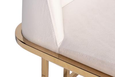 Стул Garda Decor GY-DC8365GOLD-CR Стул велюр кремовый/золото 54*56*89см арт. GY-DC8365GOLD-CR