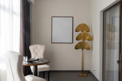 Торшер Garda Decor K2KM1125F-3 Торшер металлич."Гинкго" латунь L55*W26*H183 арт. K2KM1125F-3