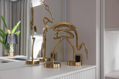 Статуэтка Garda Decor 71PN-0601B-CH Статуэтка "Цапля" цвет шампань 30*13*51см арт. 71PN-0601B-CH