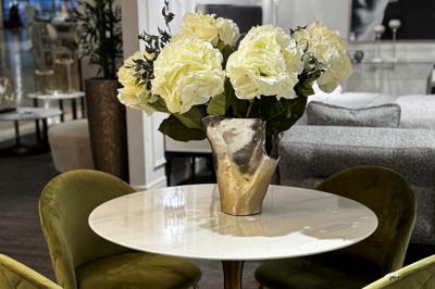 Ваза Garda Decor 71PN-1812 Ваза металлическая серебро/шампань 34*29*33см арт. 71PN-1812