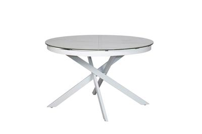 Мебель Garda Decor 83MC-1907DT WH Стол обед.круг раскл.керам.бел. 170(120)*120*76см арт. 83MC-1907DT WH