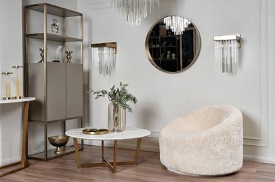 Зеркало Garda Decor 19-OA-6276L Зеркало в металл. объемной  раме золото d80*10 см арт. 19-OA-6276L