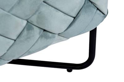 Мебель Garda Decor N-OT-100 MNT BL Банкетка плетеная велюр мятный 43*43*44см арт. N-OT-100 MNT BL
