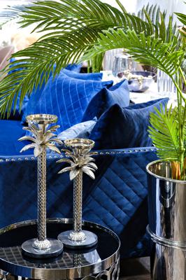 Подсвечник Garda Decor 95IM-5356S Подсвечник "Пальма (Palm) S" металл.на подставке хром d15*41см арт. 95IM-5356S