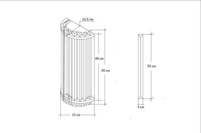 Бра Garda Decor 62GDW-D007K5B/550CH Бра Ллойд (Lloyd) M хром 15*11*55 см арт. 62GDW-D007K5B/550CH