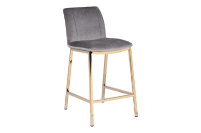 Стул барный Garda Decor 30C-DX-2091 GRE Стул барный велюр серый 42*53*88см арт. 30C-DX-2091 GRE