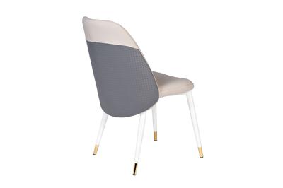 Стул Garda Decor 30C-DX-2100 Стул экокожа бежевая/серая 63*51*84см, белые ножки арт. 30C-DX-2100