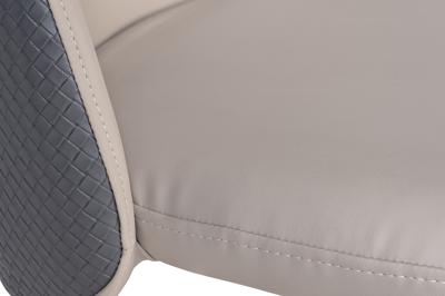 Стул Garda Decor 30C-DX-2100 Стул экокожа бежевая/серая 63*51*84см, белые ножки арт. 30C-DX-2100