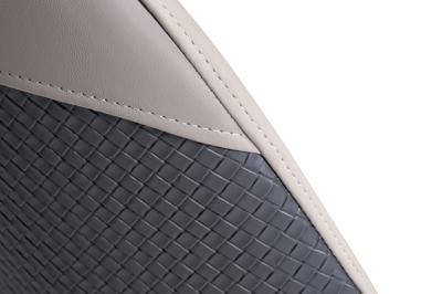 Стул Garda Decor 30C-DX-2100 Стул экокожа бежевая/серая 63*51*84см, белые ножки арт. 30C-DX-2100