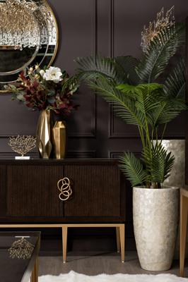 Цветок Garda Decor 9F28558-BR Веточка эвкалипта с цветами листья бордовые 72см (24) арт. 9F28558BR