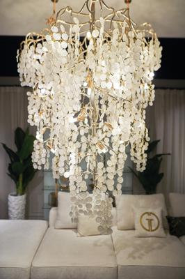 Потолочный светильник Garda Decor 86-9016/1000 Люстра каскадная Неве (Neve) шампань d50*h100см арт. 86-9016/1000
