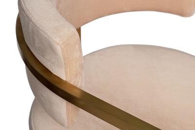 Стул полубарный Garda Decor 76AR-603GOLD-BG Стул полубарный велюр беж/мат. золото 52*55*91см арт. 76AR-603GOLD-BG