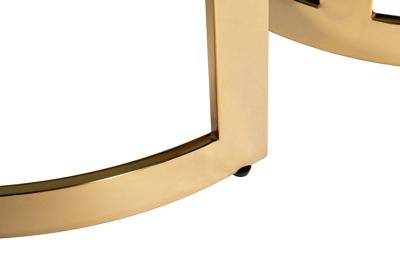 Стол журнальный Garda Decor 47ED-ET081S-GOLD Столы (наб 2шт) стекло чер.мрам/зол d60*60/d46*50 арт. 47ED-ET081S-GOLD