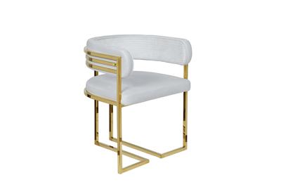 Стул Garda Decor GY-8504STUL-SVSER Стул велюр светло-серый/золото 60*55*73см арт. GY-8504STUL-SVSER