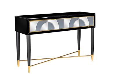 Мебель Garda Decor KFG122 Консоль 2 ящика зеркало двухцветное 120*42*75см арт. KFG122