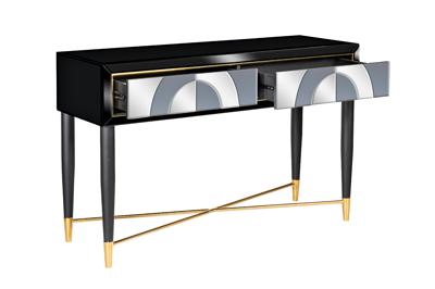 Мебель Garda Decor KFG122 Консоль 2 ящика зеркало двухцветное 120*42*75см арт. KFG122